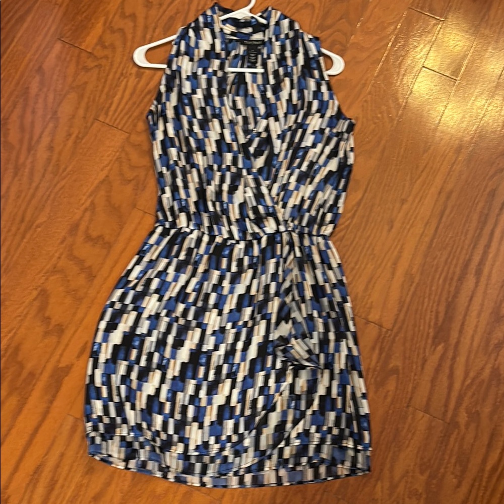 White House Black Market Blue Halter Sundress